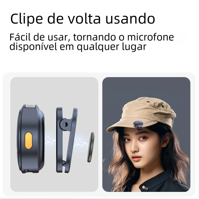 WIFIT Microfone Plug and Play com estojo de carregamento. Sem fio. Chip 2,4 G